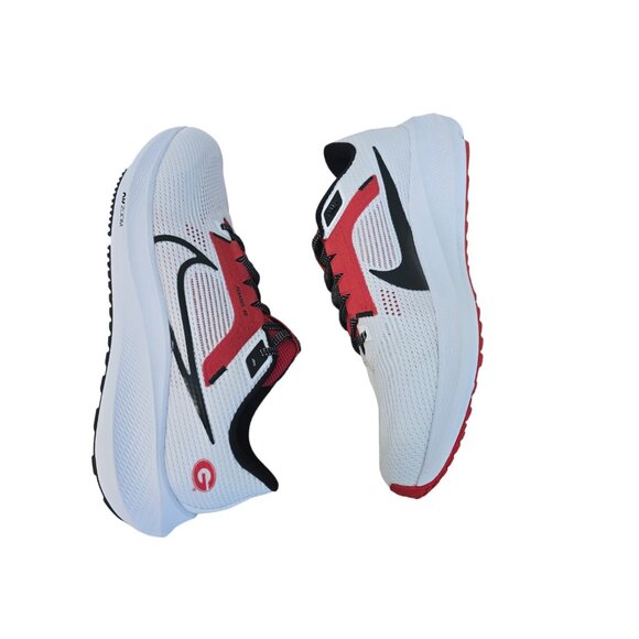 NIKE AIR ZOOM PEGASUS 40 UGA GEORGIA BULLDOGS WHITE RED BLACK MEN’S - Picture 9 of 11